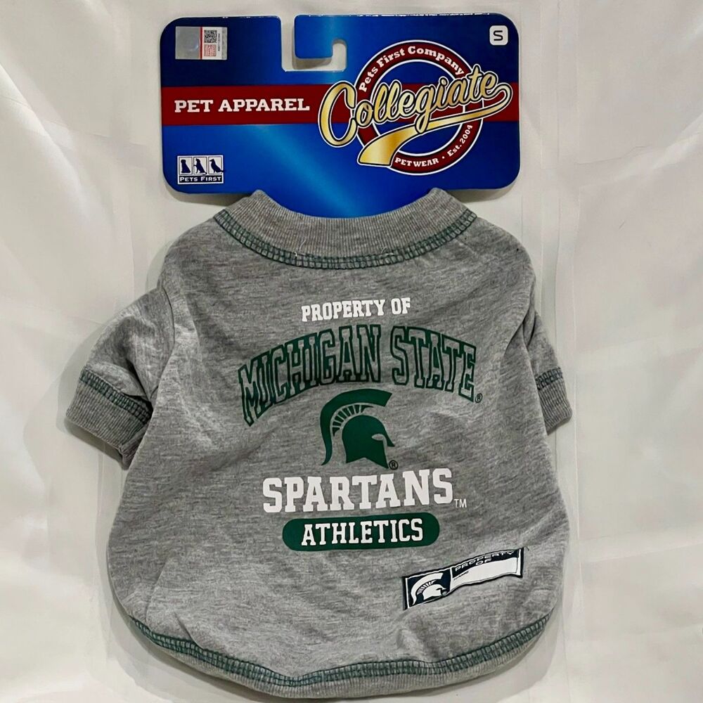 NWT Michigan State University MSU Spartans Dog Jersey Small Pet Sports Apparel